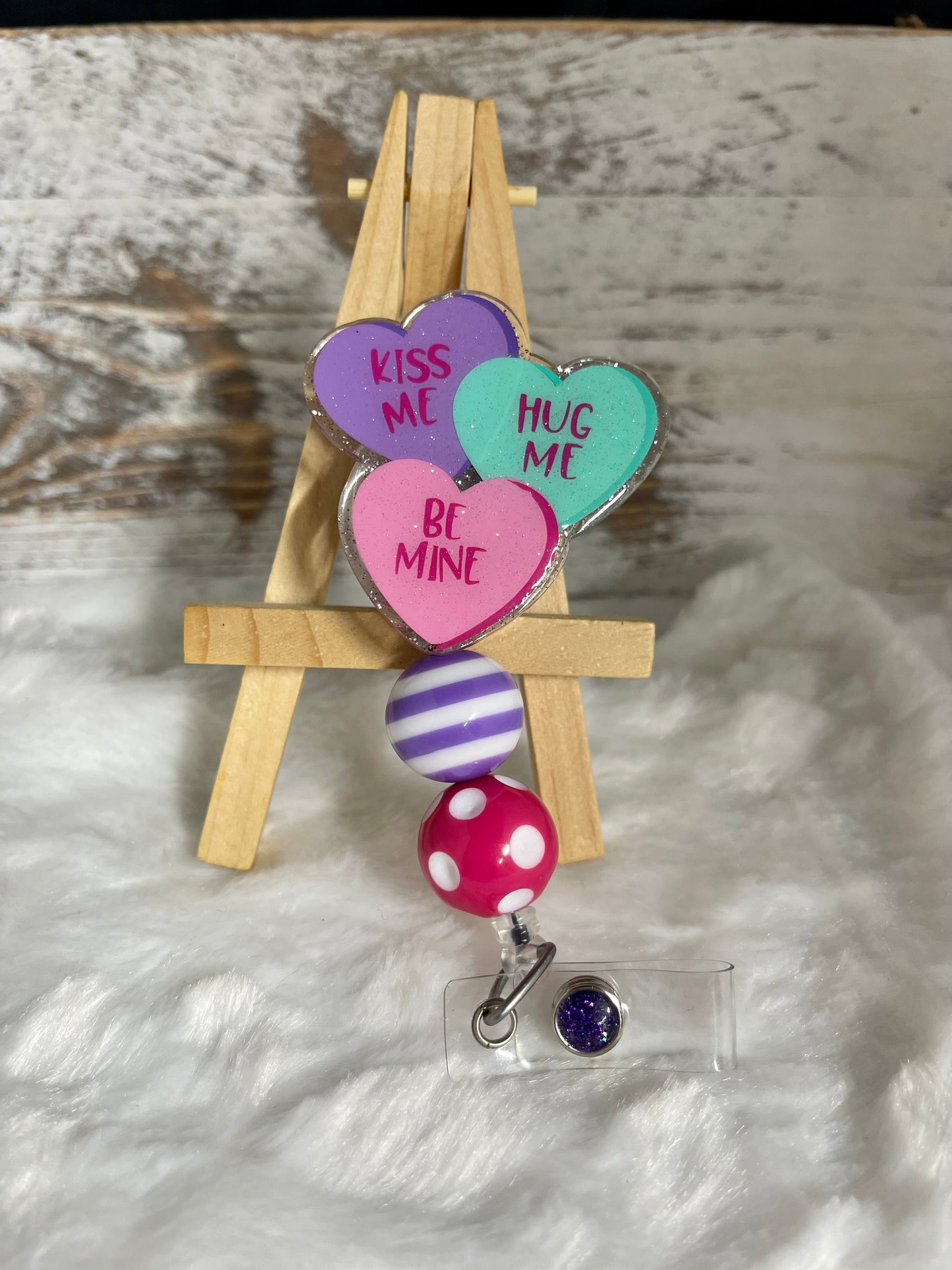Candy Hearts Badge Reel