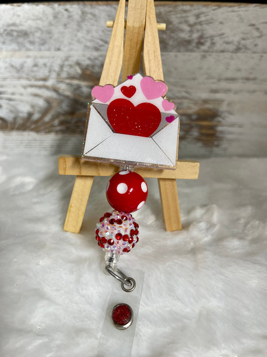 Heart Envelope Badge Reel