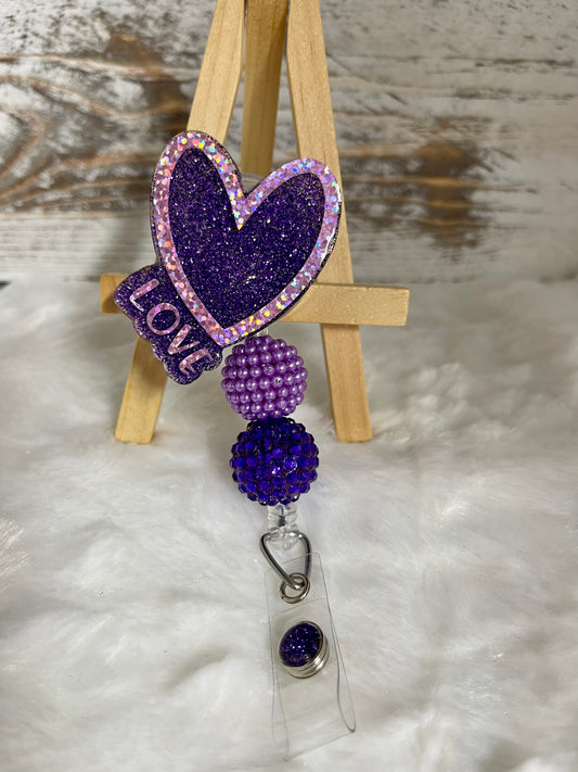 Heart Badge  Reel (purple)